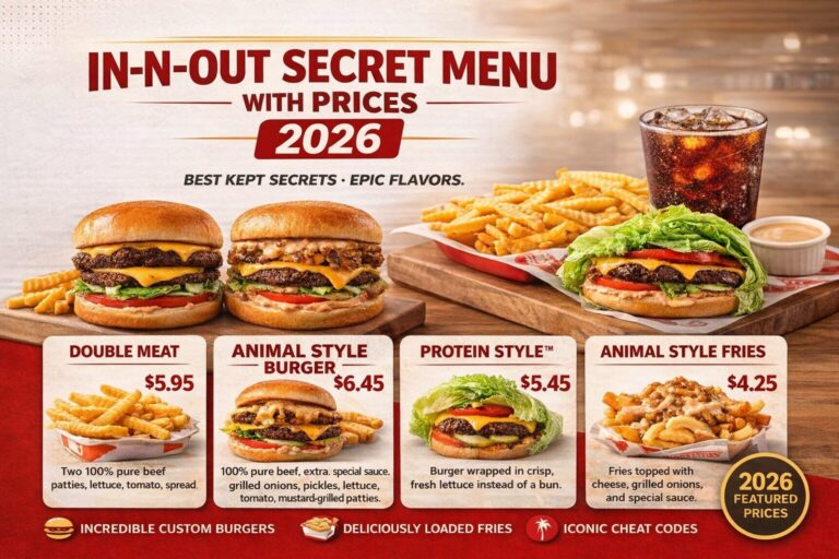In N Out Secret Menu With Prices 2026